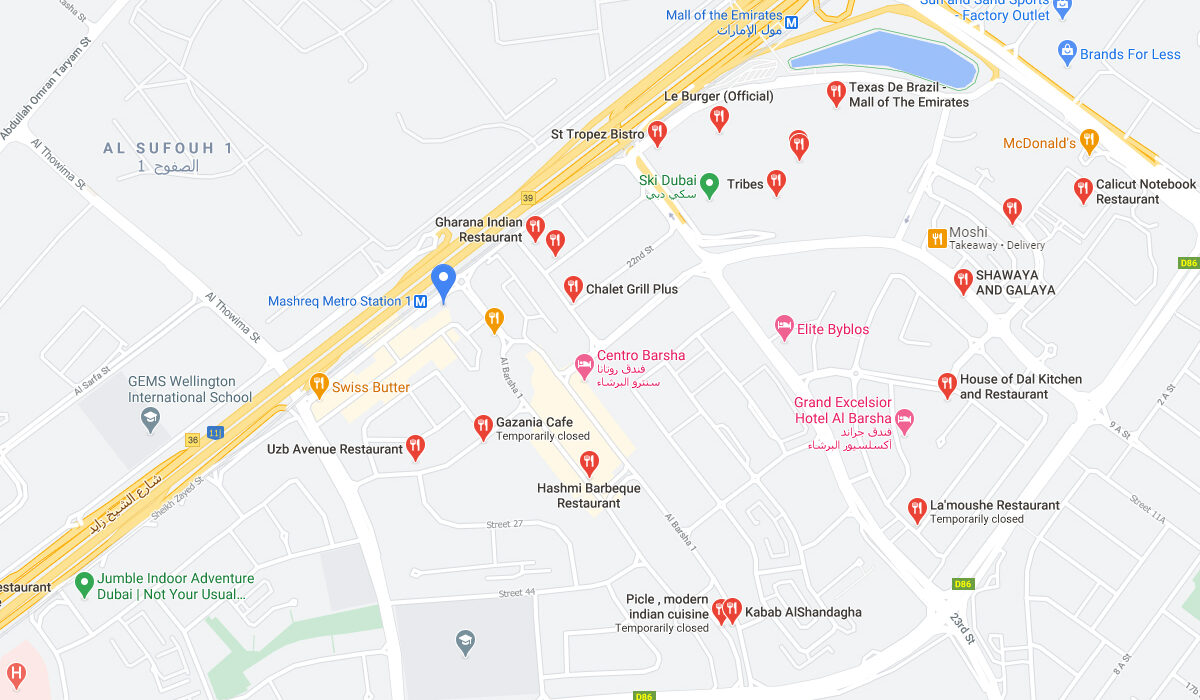 Restaurants and markets nearby